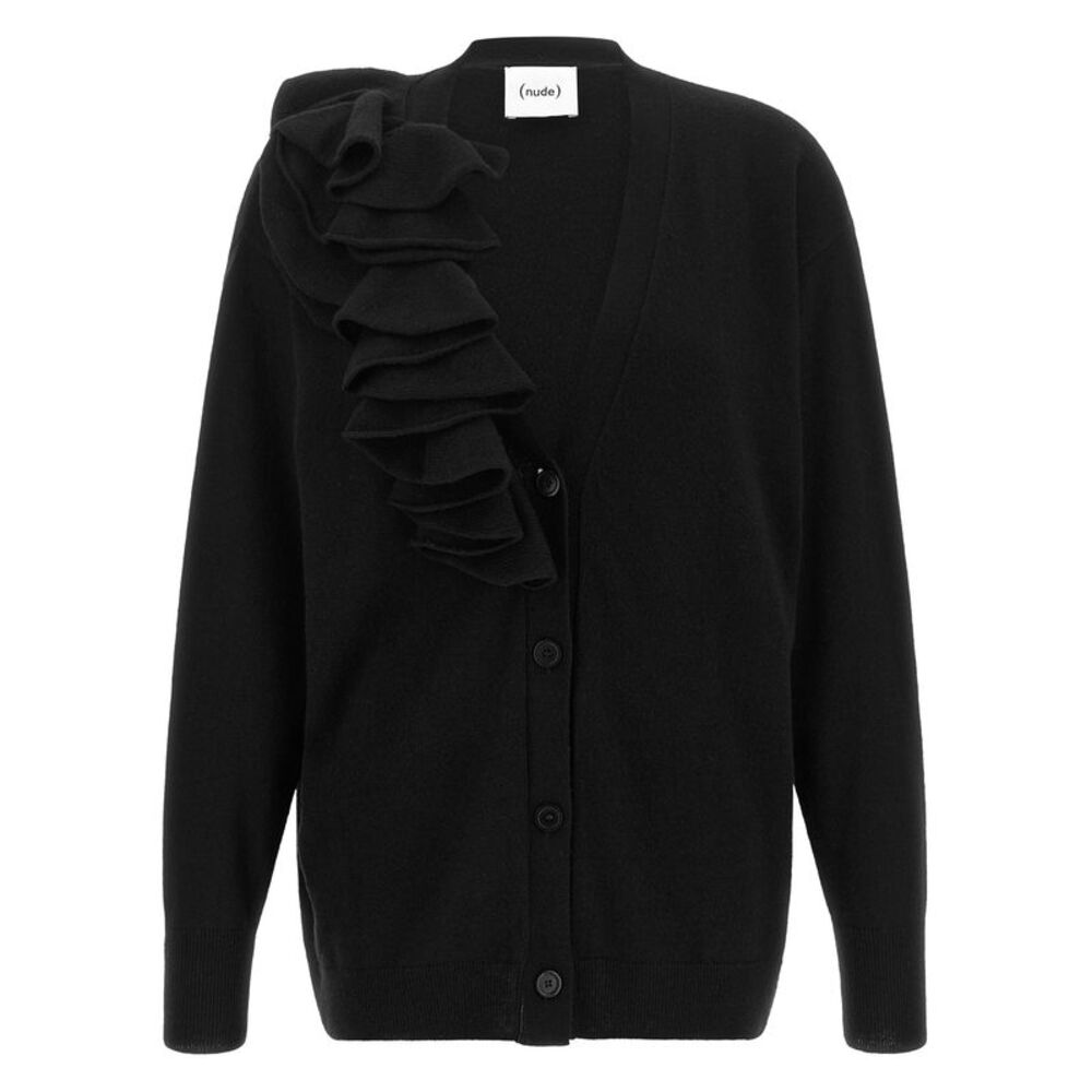 Nude Women Ruffle Cardigan